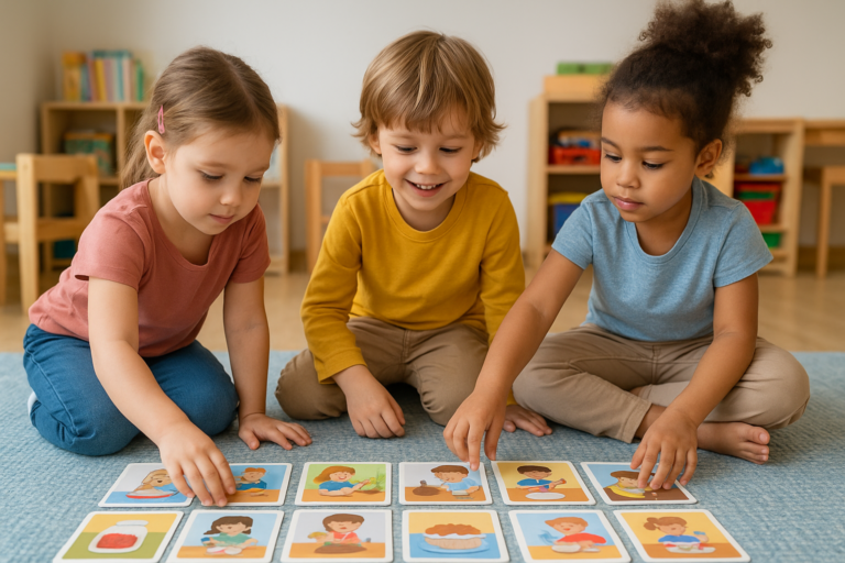 preschoolers playing card games